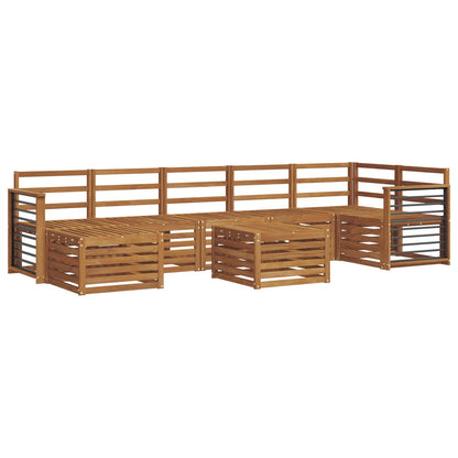 Sofa Sets 8 pcs Natural Solid Acacia Wood