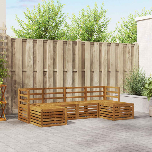 Outdoor Sofa Set 6 pcs Natural