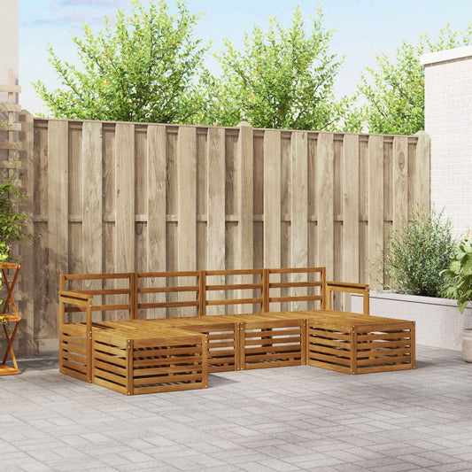 Outdoor Sofa Set 6 pcs Natural