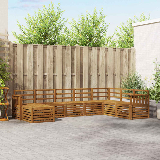 Outdoor Sofa Set 8 pcs Natural