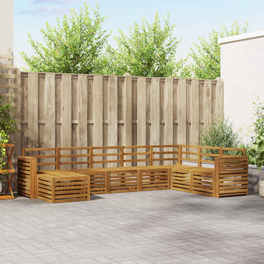 Outdoor Sofa Set 8 pcs Natural