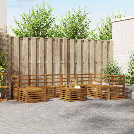 Outdoor Sofa Set 9 pcs Natural