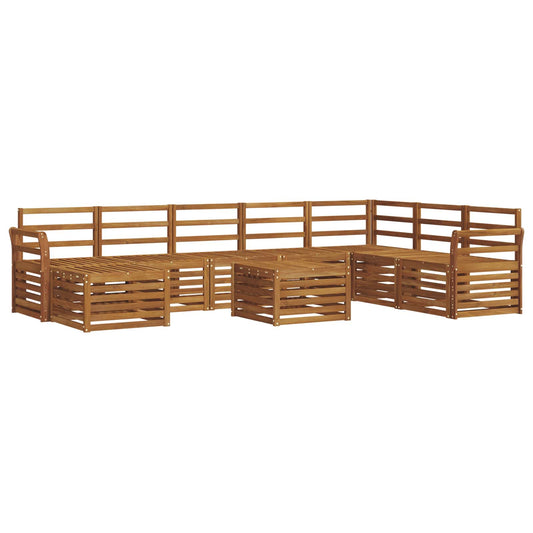 Outdoor Sofa Set 9 pcs Natural