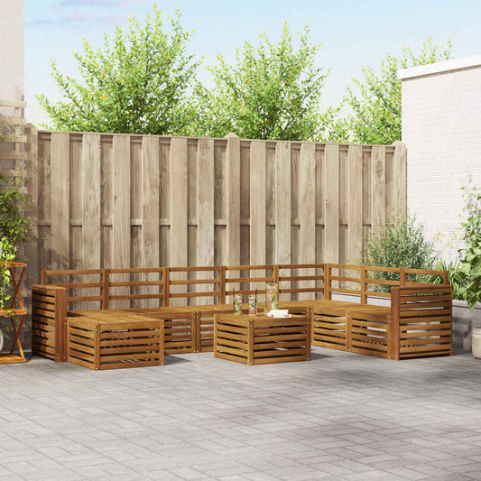 Outdoor Sofa Set 9 pcs Natural
