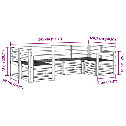 Sectional Sofa Set 6 pcs Natural