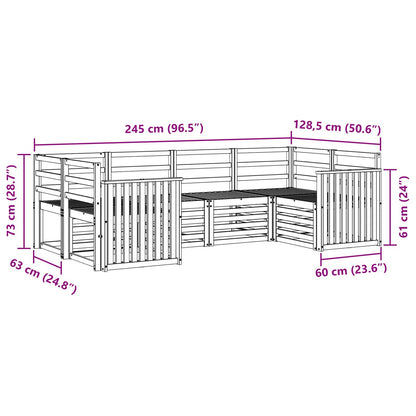 Sectional Sofa Set 6 pcs Natural