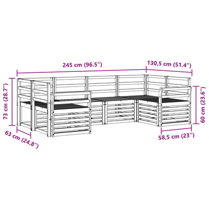 Sectional Sofa Set 6 pcs Natural