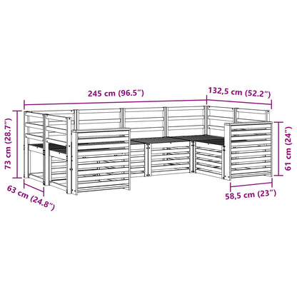 Sectional Sofa Set 6 pcs Natural