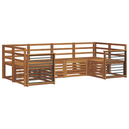 Sofa Sets 6 pcs Natural Solid Acacia Wood