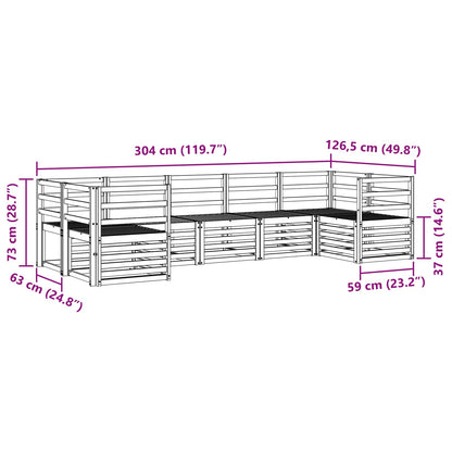 Sectional Sofa Set 7 pcs Natural