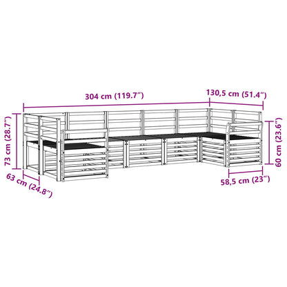 Sectional Sofa Set 7 pcs Natural