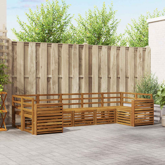 Outdoor Sofa Set 7 pcs Natural