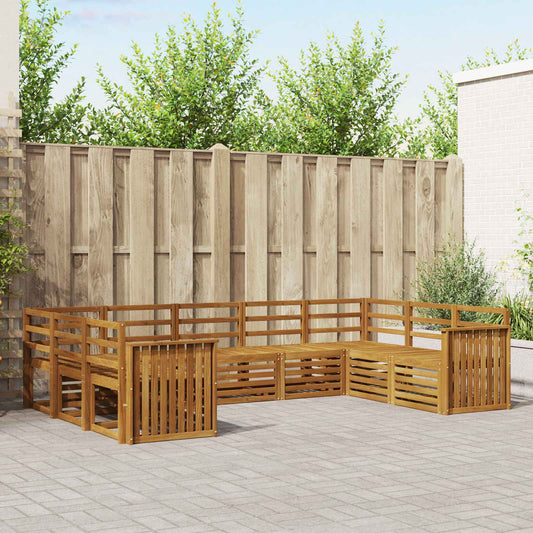 Outdoor Sofa Set 9 pcs Natural