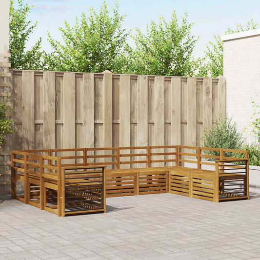 Outdoor Sofa Set 9 pcs Natural