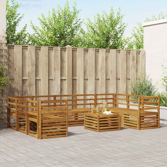 Outdoor Sofa Set 10 pcs Natural