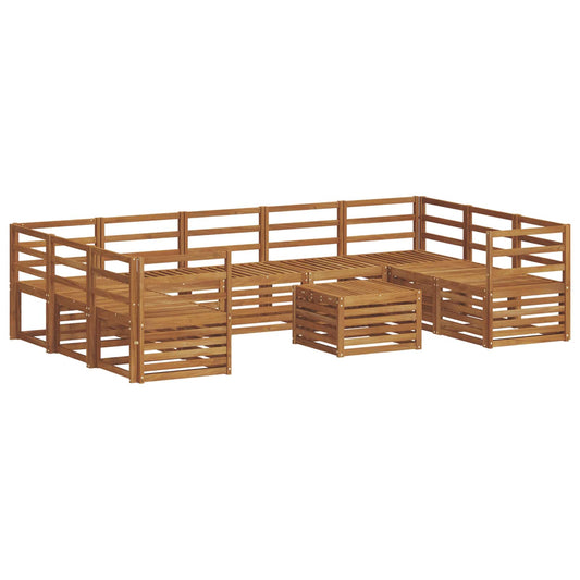Outdoor Sofa Set 10 pcs Natural