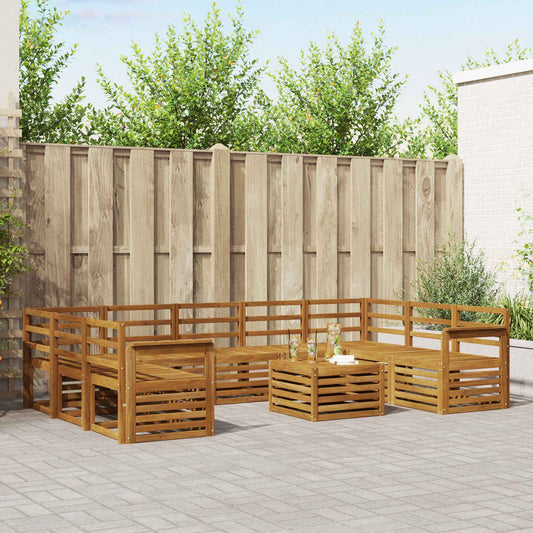 Outdoor Sofa Set 10 pcs Natural