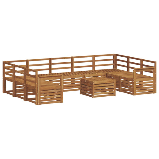 Outdoor Sofa Set 10 pcs Natural