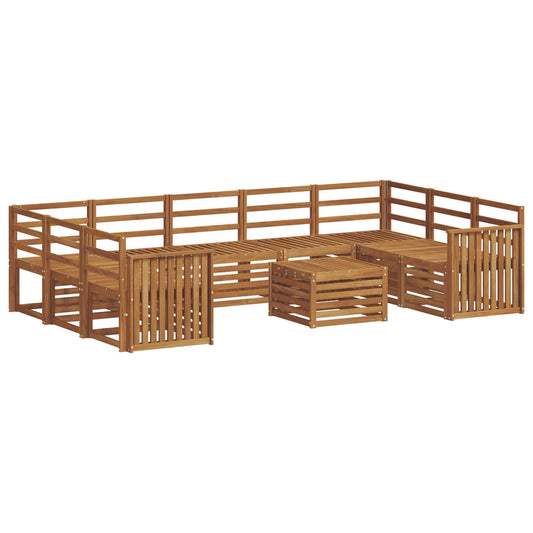 Outdoor Sofa Set 10 pcs Natural