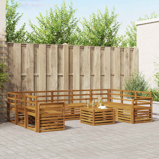 Outdoor Sofa Set 10 pcs Natural