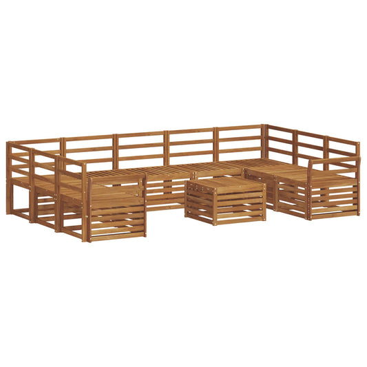 Outdoor Sofa Set 10 pcs Natural