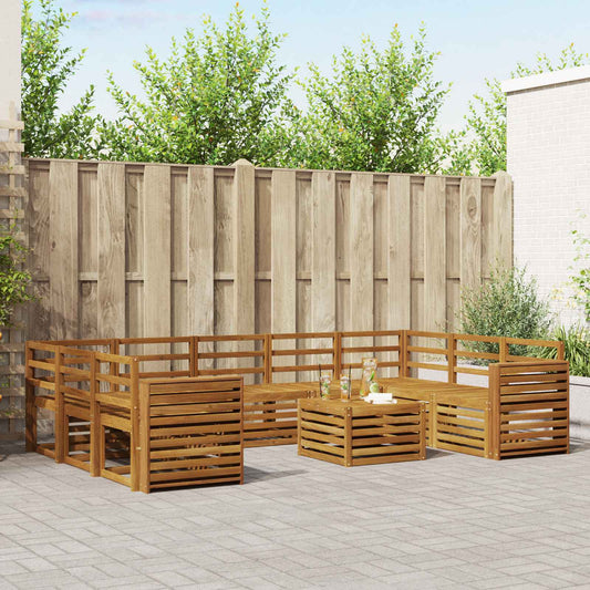 Outdoor Sofa Set 10 pcs Natural