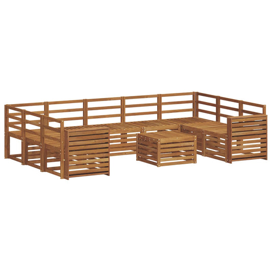 Outdoor Sofa Set 10 pcs Natural