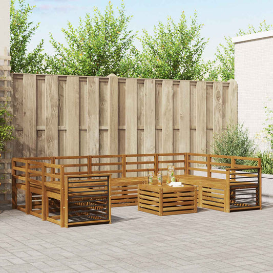 Outdoor Sofa Set 10 pcs Natural