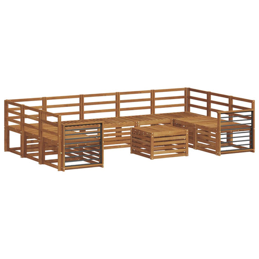 Outdoor Sofa Set 10 pcs Natural