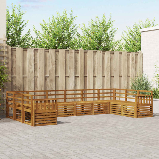 Outdoor Sofa Set 10 pcs Natural