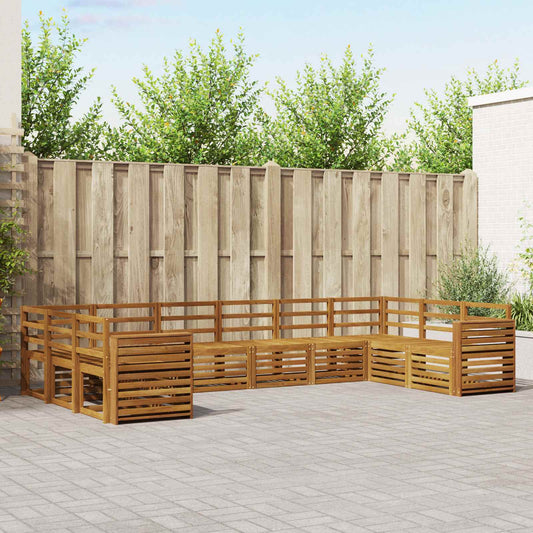 Outdoor Sofa Set 10 pcs Natural