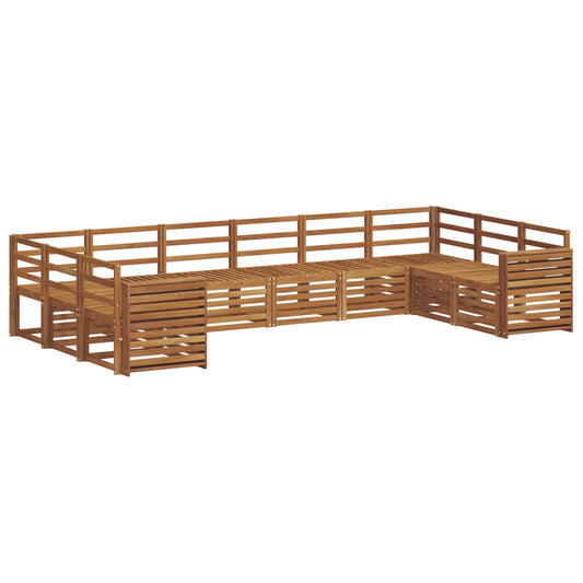 Outdoor Sofa Set 10 pcs Natural