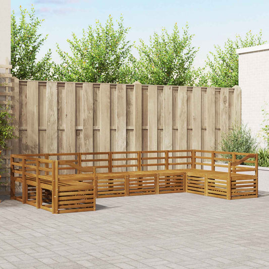 Outdoor Sofa Set 10 pcs Natural