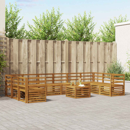 Outdoor Sofa Set 11 pcs Natural