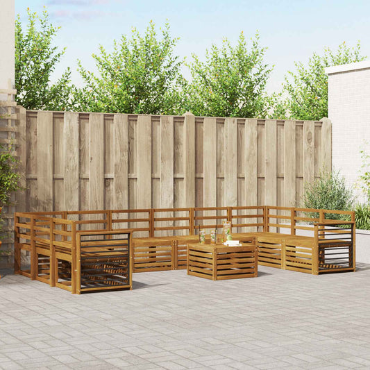 Outdoor Sofa Set 11 pcs Natural