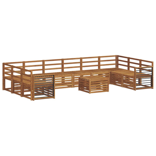 Outdoor Sofa Set 11 pcs Natural