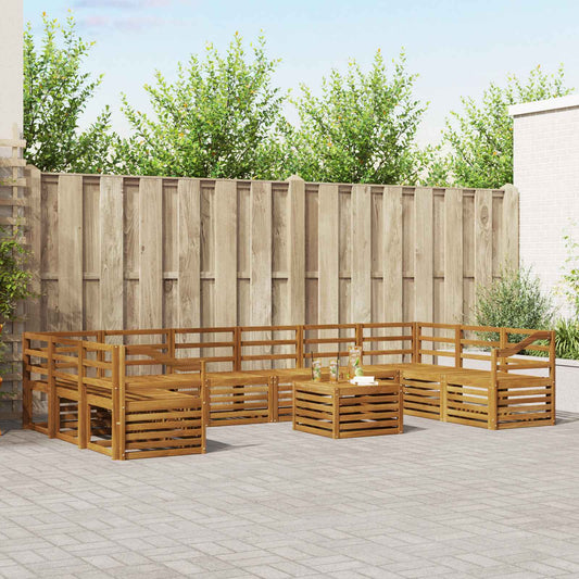 Outdoor Sofa Set 11 pcs Natural