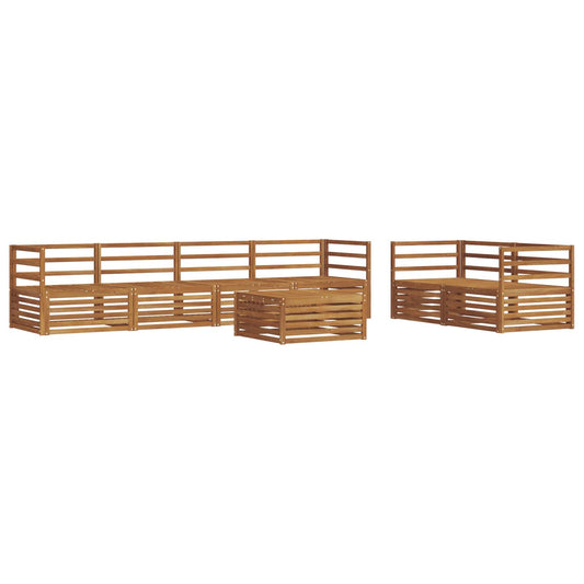 Outdoor Sofa Set 7 pcs Natural Solid Acacia Wood