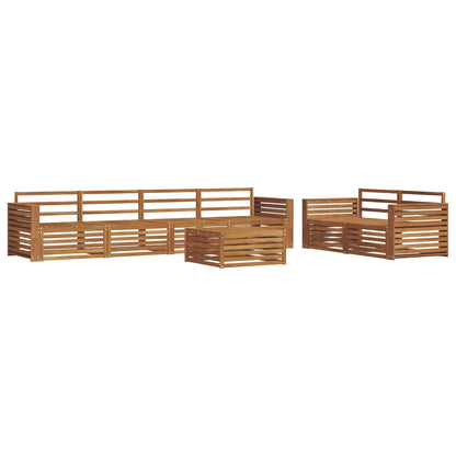 Outdoor Sofa Set 7 pcs Natural Solid Acacia Wood