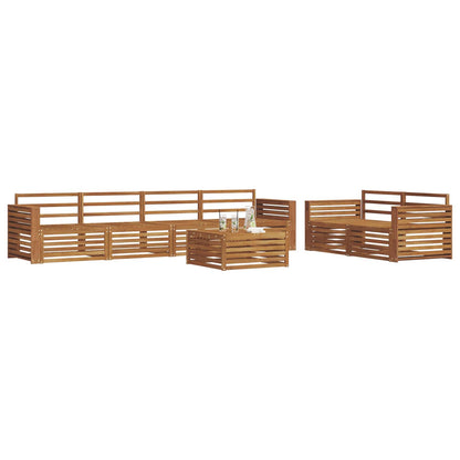 Outdoor Sofa Set 7 pcs Natural Solid Acacia Wood