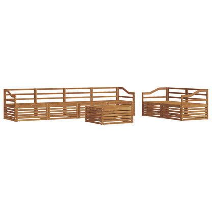 Outdoor Sofa Set 7 pcs Natural Solid Acacia Wood
