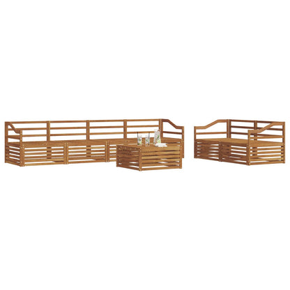 Outdoor Sofa Set 7 pcs Natural Solid Acacia Wood