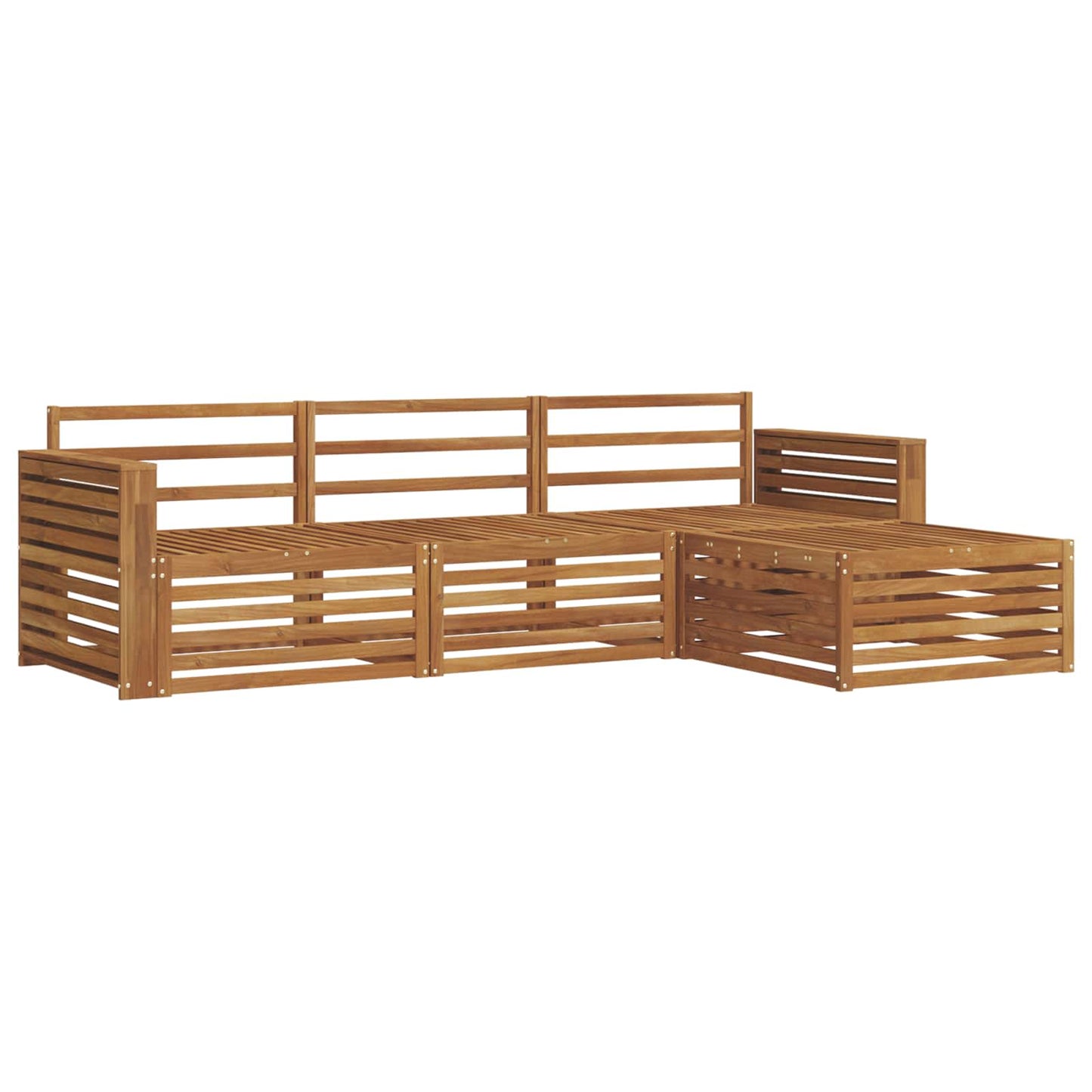 Outdoor Sofa Set Natural 257.5 x 162.5 x 73 cm