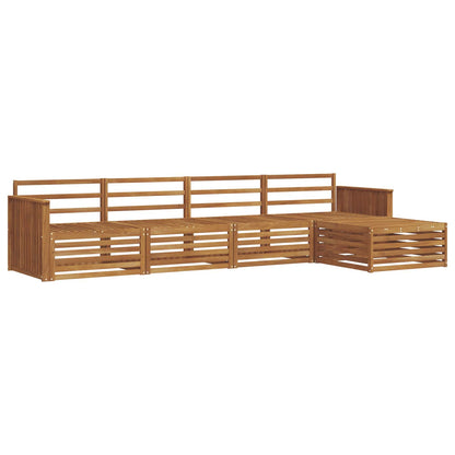 Outdoor Sofa Set 5 pcs Natural Solid Acacia Wood