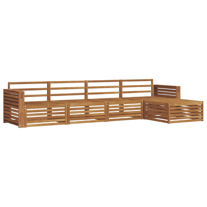 Outdoor Sofa Set 5 pcs Natural Solid Acacia Wood