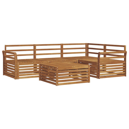 Outdoor Sofa Set 5 pcs Natural Solid Acacia Wood