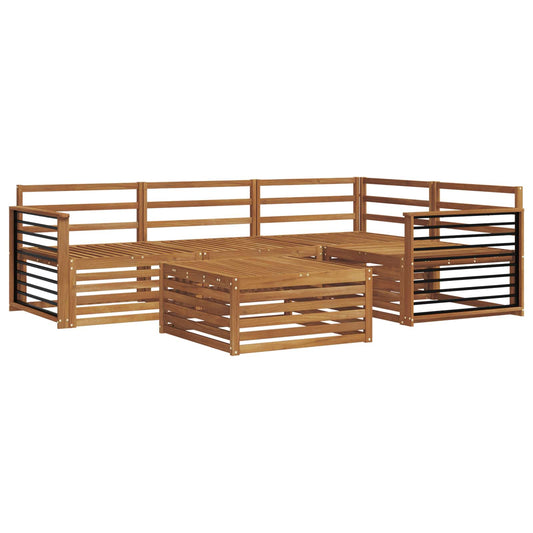 Outdoor Sofa Set 5 pcs Natural Solid Acacia Wood