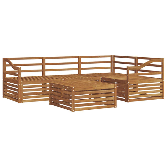 Outdoor Sofa Set 5 pcs Natural Solid Acacia Wood