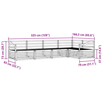 Outdoor Sofa Set 5 pcs Natural