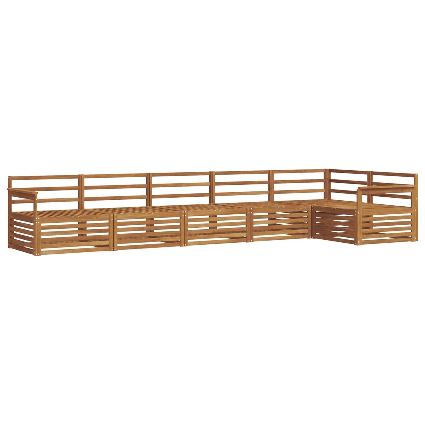 Outdoor Sofa Set 6 pcs Natural Solid Acacia Wood
